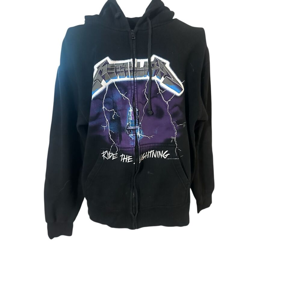 Nice women graphic Metallica Ride The Lightning Zip Up Hoodie full zip hoodie ja - Picture 2 of 12